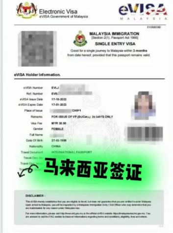 馬來西亞簽證